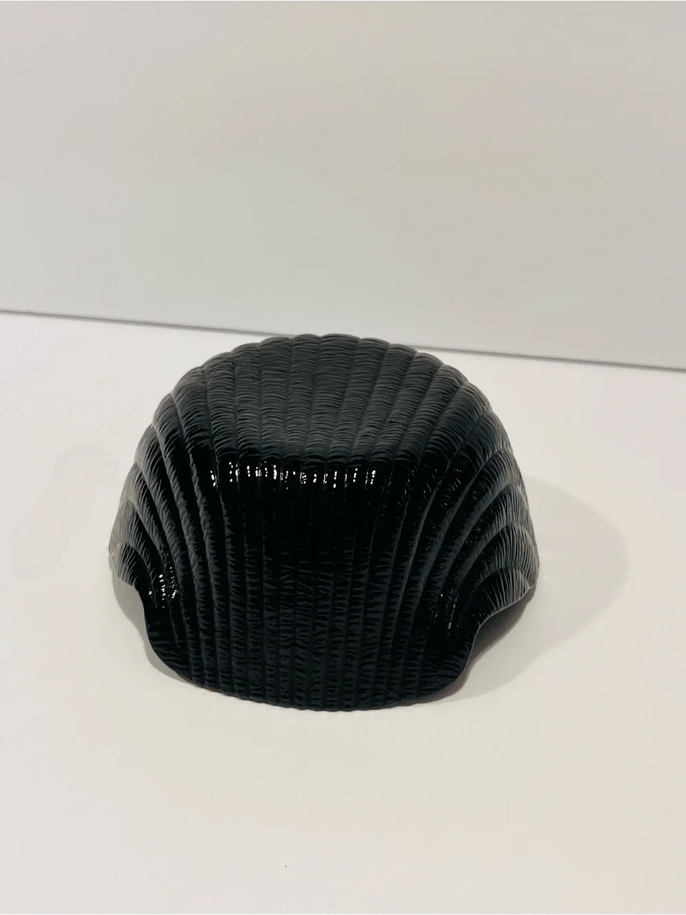 Vintage Arcoroc Coquillage Black Glass Sea Shell Set of 7 Serving Bowls